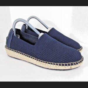 Cole Haan Women's Grand OS Slip-On 8.5 Blue Mesh Espadrille Loafer